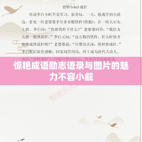 惊艳成语励志语录与图片的魅力不容小觑