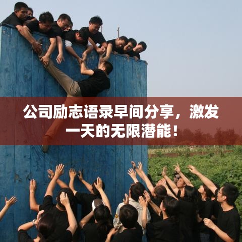 公司励志语录早间分享,激发一天的无限潜能!