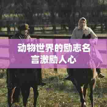动物世界的励志名言激励人心