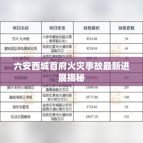 六安西城首府火灾事故最新进展揭秘