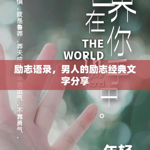 励志语录,男人的励志经典文字分享