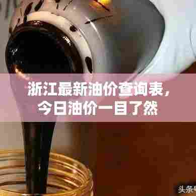 浙江最新油价查询表,今日油价一目了然