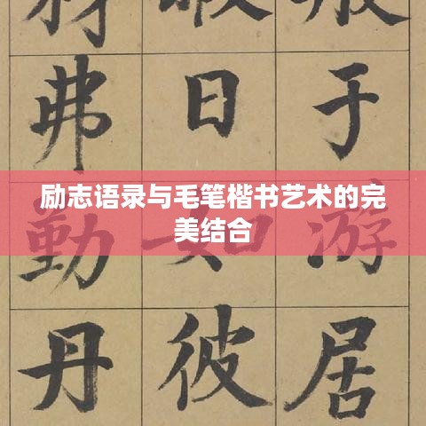 励志语录与毛笔楷书艺术的完美结合