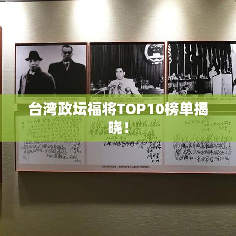 台湾政坛福将TOP10榜单揭晓!