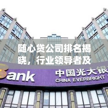 随心贷公司排名揭晓，行业领导者及未来趋势展望
