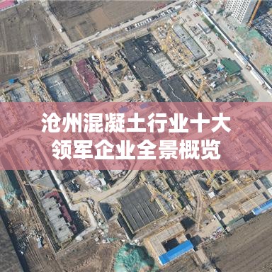 沧州混凝土行业十大领军企业全景概览
