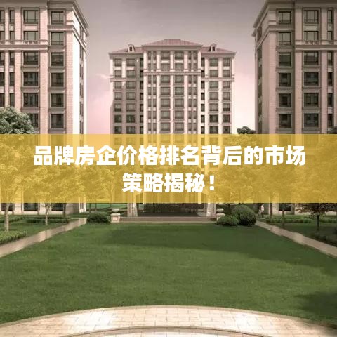 品牌房企价格排名背后的市场策略揭秘!