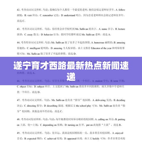 遂宁育才西路最新热点新闻速递