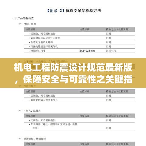 机电工程防震设计规范最新版,保障安全与可靠性之关键指南